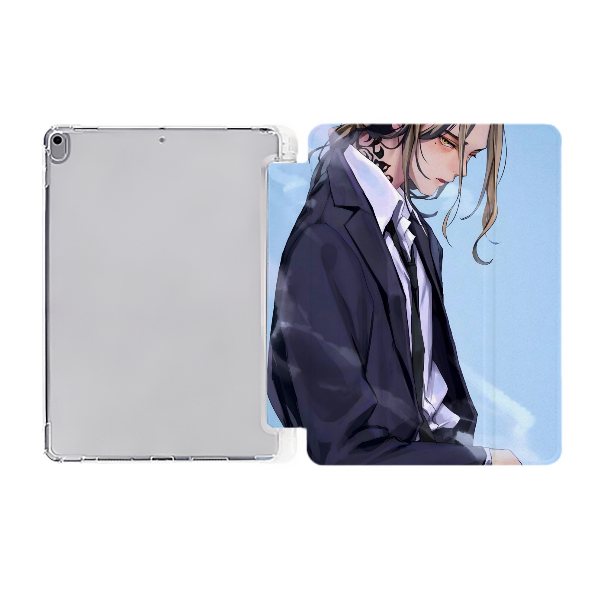 （画像用） 東京リベンジャーズ Tokyo Revengers IPad ケース ペン収納付き 三つ折りスタンド PUレザー×シリコン 対応機種9.5/10.5/10.9インチ